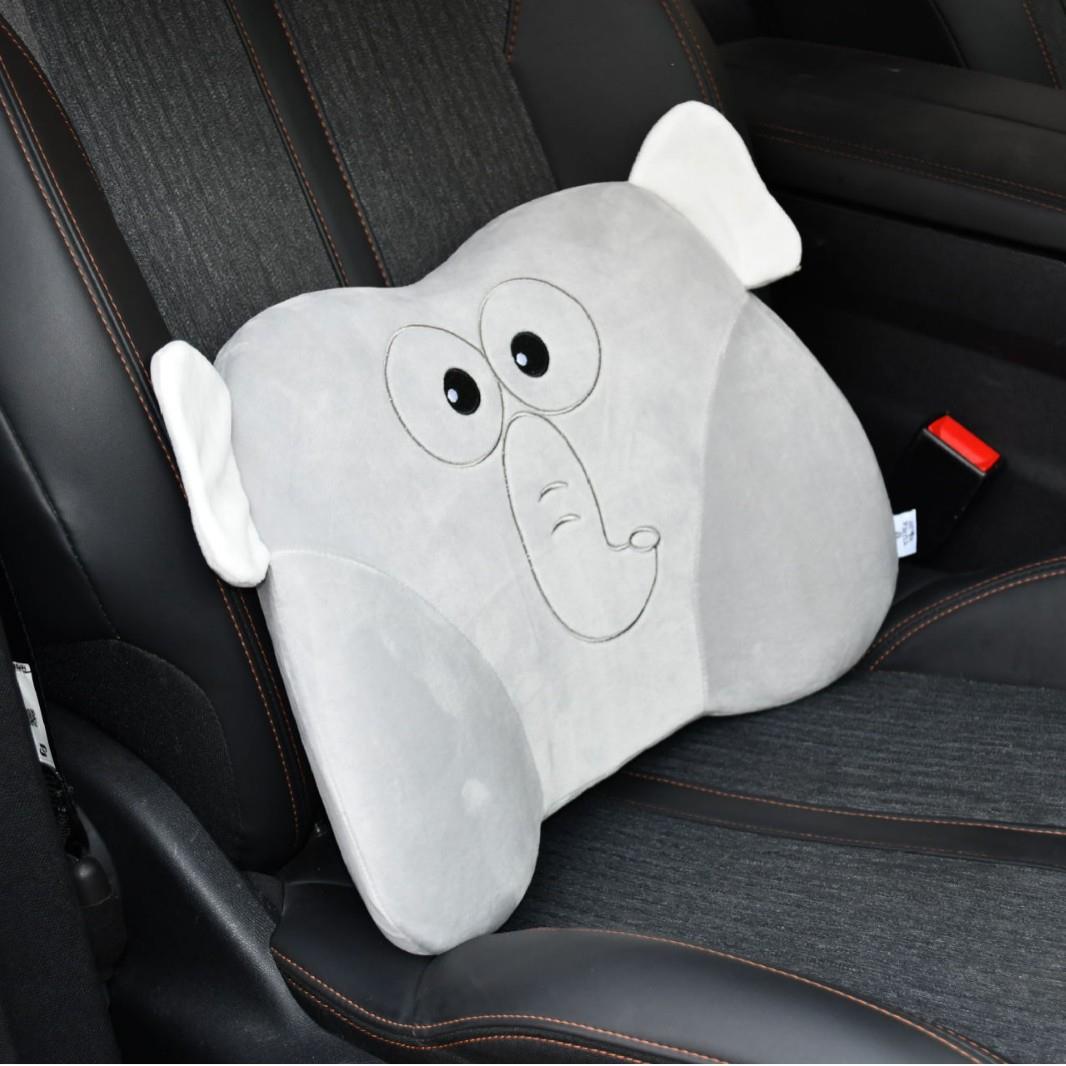 床头腰靠垫卡通记忆棉腰枕办公久坐可爱汽车沙发办公椅护腰靠垫