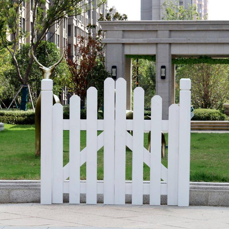 花园木门碳化防腐木栅栏围栏门户外庭院围墙院子篱笆护栏双开木门