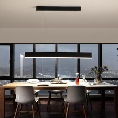 餐厅吊灯创意个性长条客厅铁艺灯具简约时尚大气饭厅吧台咖啡厅灯