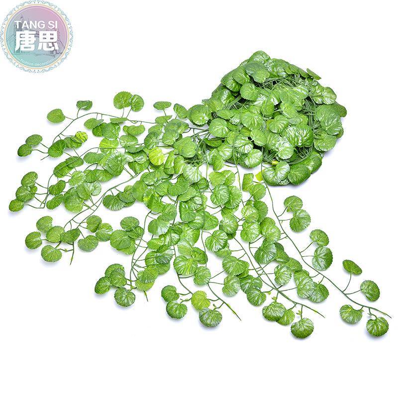 72片仿真葡萄叶绿萝常春藤叶藤地瓜海棠彩印青叶壁挂装饰藤蔓