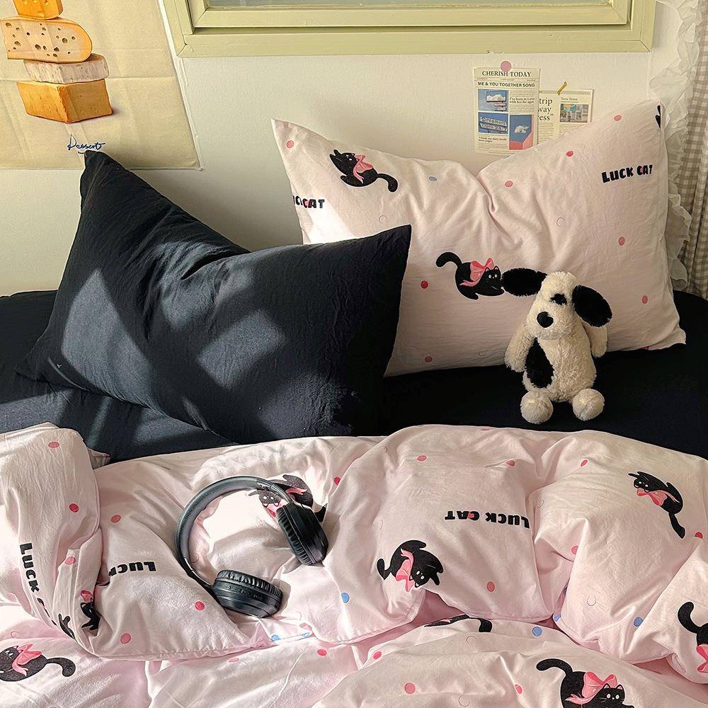 卡通水洗棉枕套一对秋季家用成人枕头套48x74南通家纺枕芯套