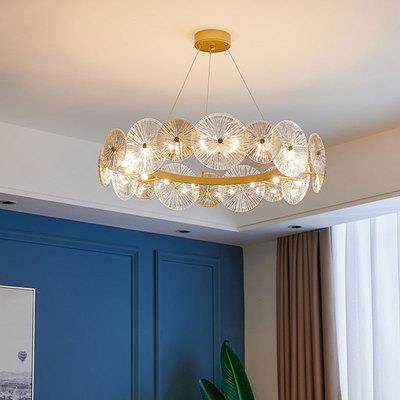 法式轻奢客厅吊灯奶油风餐厅卧室复古水晶灯温馨烂漫餐厅书房灯具