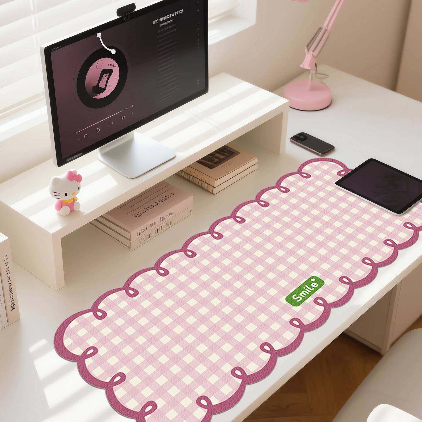 超大鼠标垫女生高颜值办公室办公桌电脑桌垫键盘垫大号桌面书桌垫