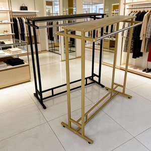 服装店展示架女装店货架双排陈列架铁艺挂衣架童装店中岛架侧挂架