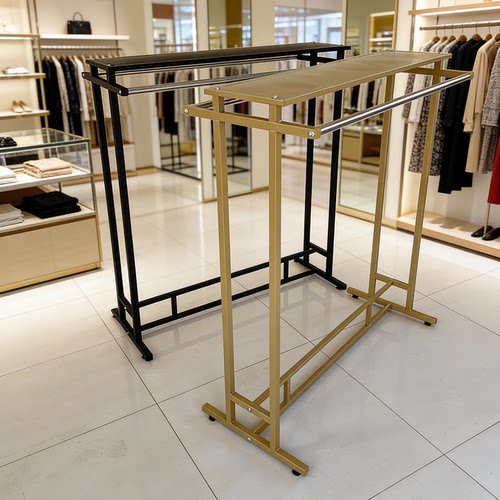 服装店展示架女装店货架双排陈列架铁艺挂衣架童装店中岛架侧挂架