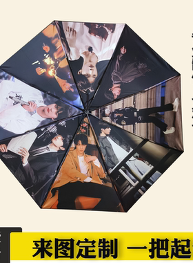 个性定制雨伞三折晴雨两用伞动漫游戏壁纸来图定制一把起订直杆伞