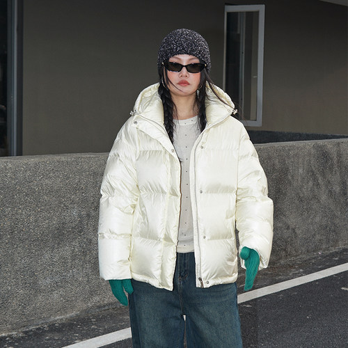 珍珠光泽羽绒服zopiclone百搭