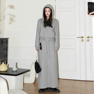 zopiclone时髦运动松弛感高街连帽卫衣阔腿裤 直筒半身裙套装