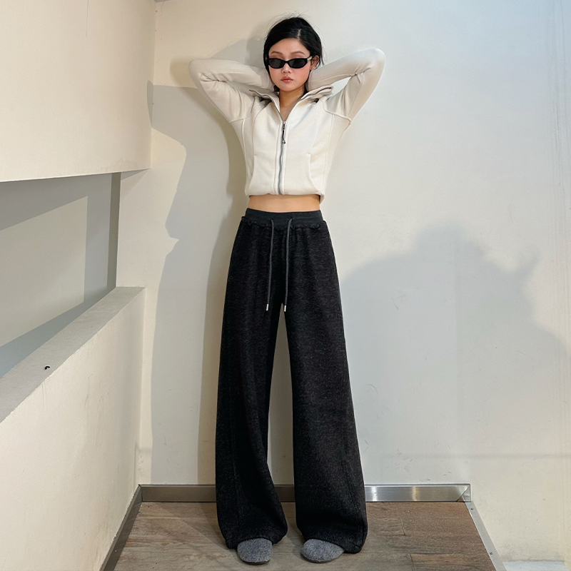 zopiclone闭眼入！炒鸡软糯松紧腰婴儿绒加厚保暖显瘦云朵毛呢裤