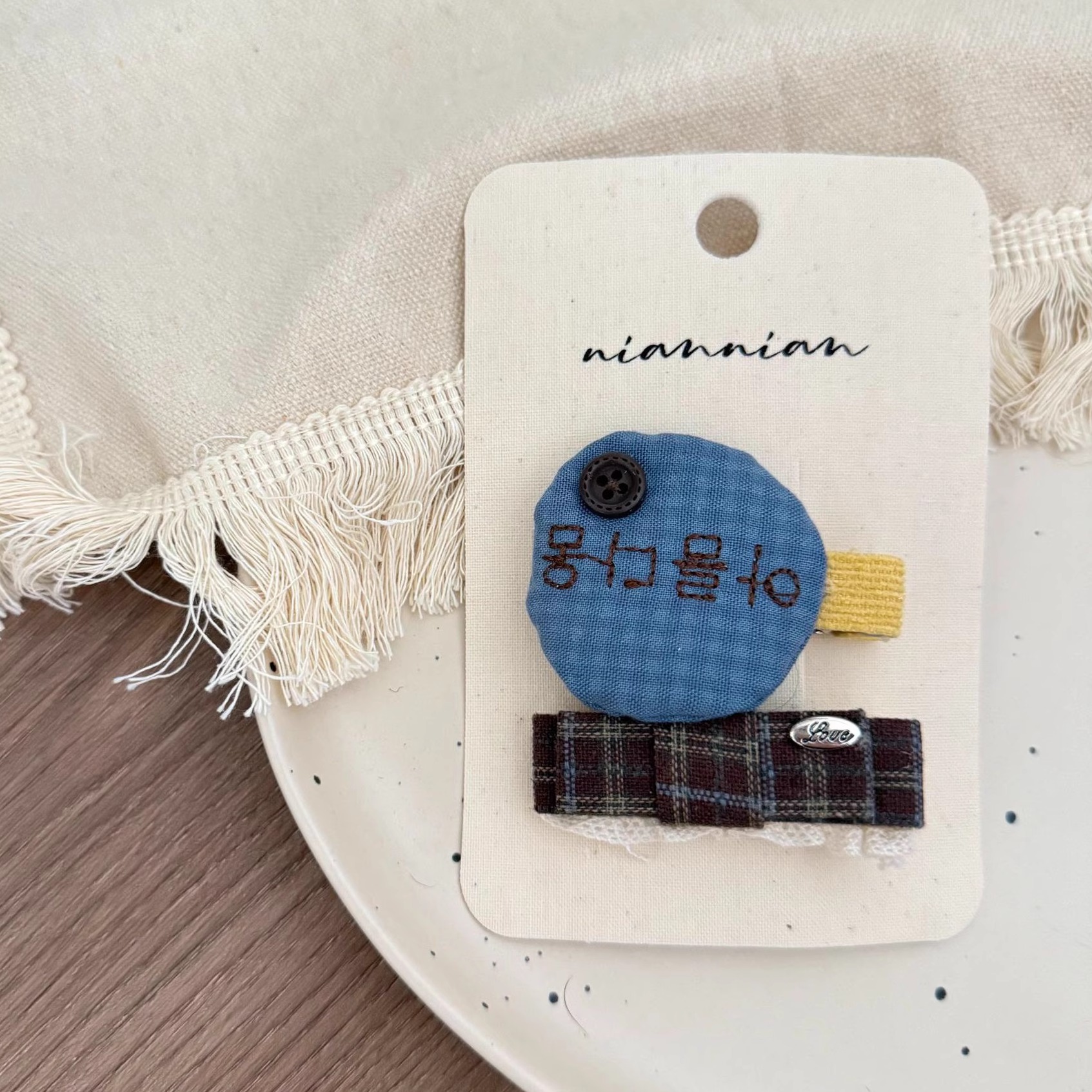 2025秋冬韩风森系蕾丝碎花发夹