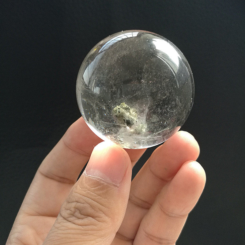 7厘米天然绿幽灵矿物包裹体水晶球风水摆件 一物一图