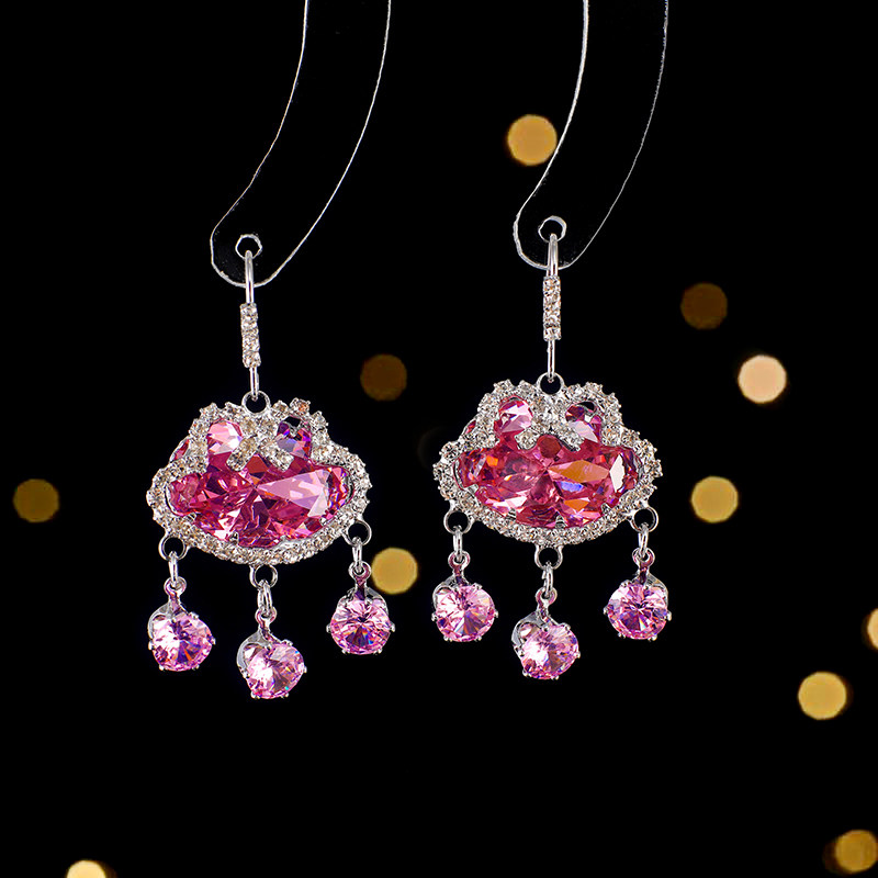 小胖福同心锁旺旺福锁紫色耳环彩色轻奢百搭耳饰曼休妮饰品耳挂,饰品/流行首饰/时尚饰品新,耳环,淘宝优惠券,粉丝福利购,淘宝优惠卷