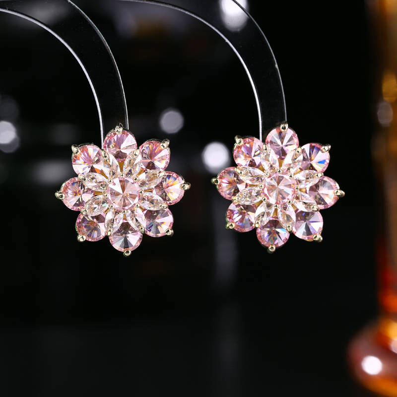 锆石瑞丽漂亮好看百搭耳环新款