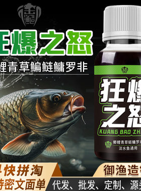 狂爆之怒钓鱼小药鲫鲤青草鲢鳙罗非诱食开口鱼饵料窝料添加狂暴护