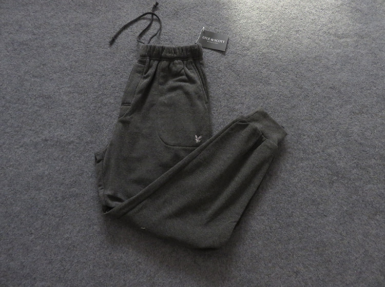 外贸日单男士内里植绒保暖舒适家居裤收口裤棉涤面料710355