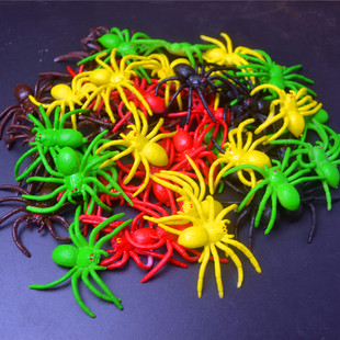 网红潮玩五颜六色新颖吓人一跳小蜘蛛 木盒子蜘蛛玩具 软胶会抖