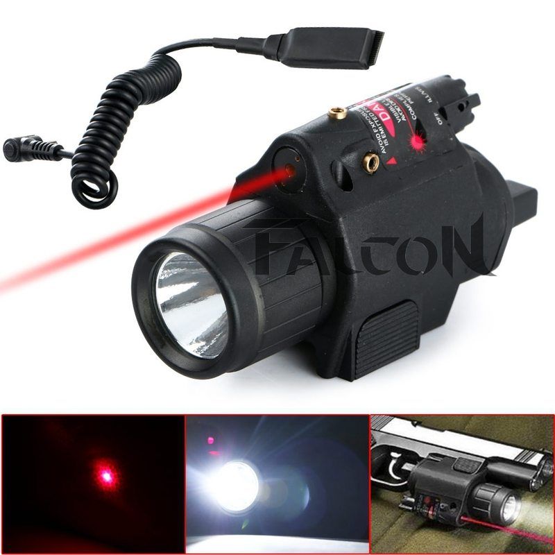 LED战术手电 M6多功能手电 M6强光手电激光一体带鼠尾导轨20MM