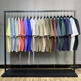 kanye潮fog风大地色纯色百搭短袖T恤oversize宽松男女打底衫男女