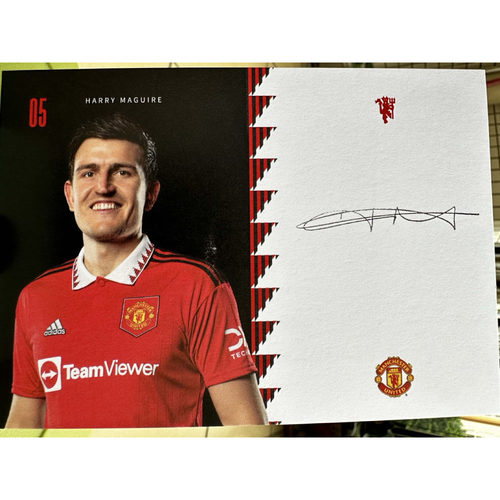 HARRY MAGUIRE 曼联官方印签名卡 【信虫迷】