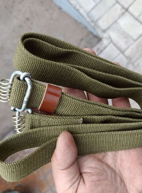 正品库存战术背带军绿色 7.62型号厚帆布铁环背带 户外帆布捆扎带