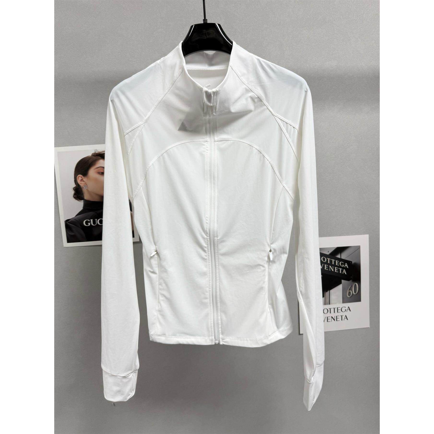 2026夏季百搭修身立领防晒外套女白色拉链短款收腰薄款夹克透气潮