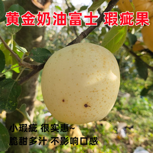 山东烟台奶油富士瑕疵果奶油苹果次果新鲜水果脆甜多汁5斤包邮