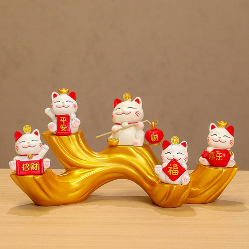 蕊杰招财猫家居客厅玄关桌面摆件