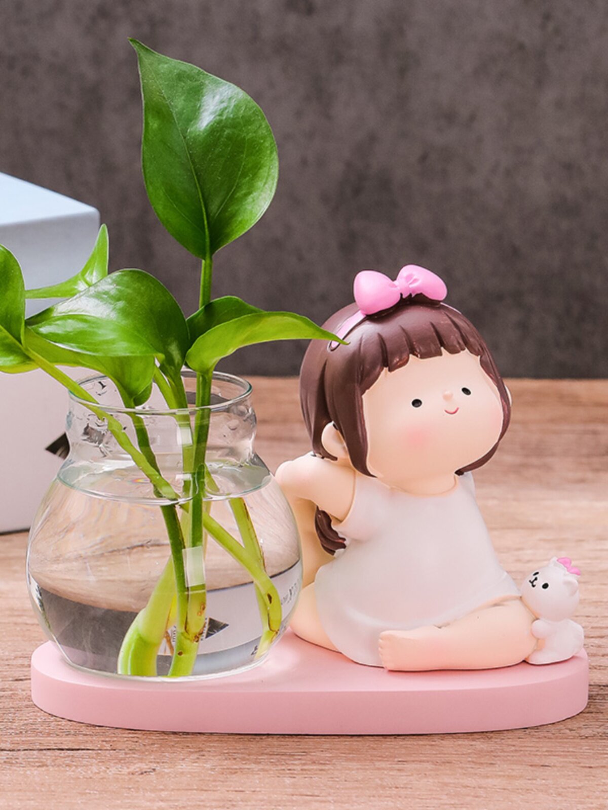 창의적인 요가 소녀 여성스러운 하트 사무용품 데스크탑 책상 장식 귀여운 작은 장식품 선물