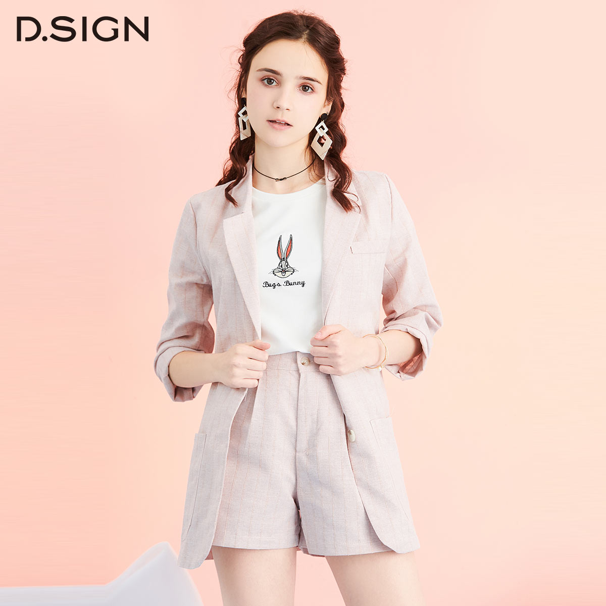 D.SIGN±¡¿îСÎ÷×°¶Ì¿ãÌ××°Å®ÏÄ2018пîÓ¢Â×ÐÝÏÐÖ°Òµ×°ÍâÌ×Á½¼þÌ×