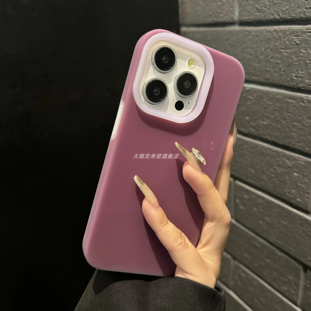 酒红耐脏软糯果冻液态硅胶X100s适用vivoX200pro mini手机壳S20梅子色S18树莓紫S19全包大孔小众网红高级感女