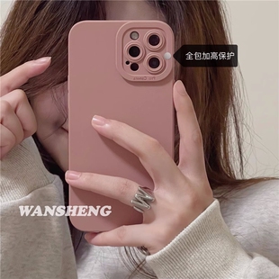 适用vivoS20手机壳X200蜜桃粉色X100s纯色s17液态硅胶s10pro加高镜头s19防摔少女S18肤感y52s耐脏x300 s30粉