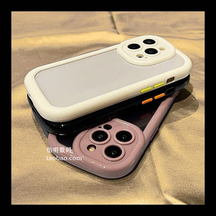 适用华为P40手机壳P50E夏日P60Art新款P30椭圆P60奶油泡芙Mate30pro马卡龙色mate40e透明亚克力全包气垫防摔