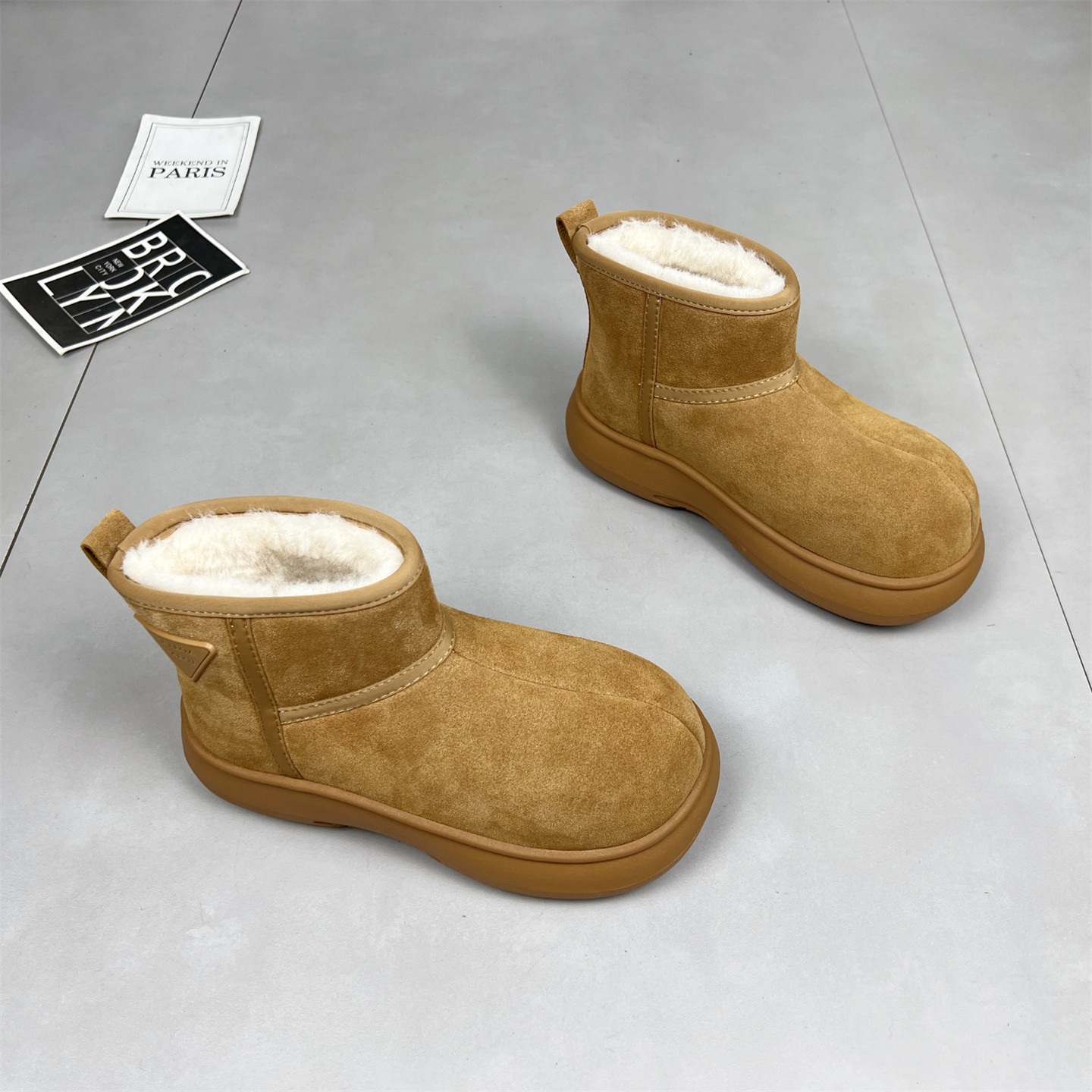 真皮卡皮巴拉厚底雪地靴女2025冬季新款加绒加厚休闲舒适保暖棉靴,女鞋,时尚雪地靴,淘宝优惠券,粉丝福利购,淘宝优惠卷