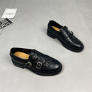 乐福鞋 牛皮雕花布洛克鞋 女复古小皮鞋 英伦风牛津鞋 女2025秋冬新款