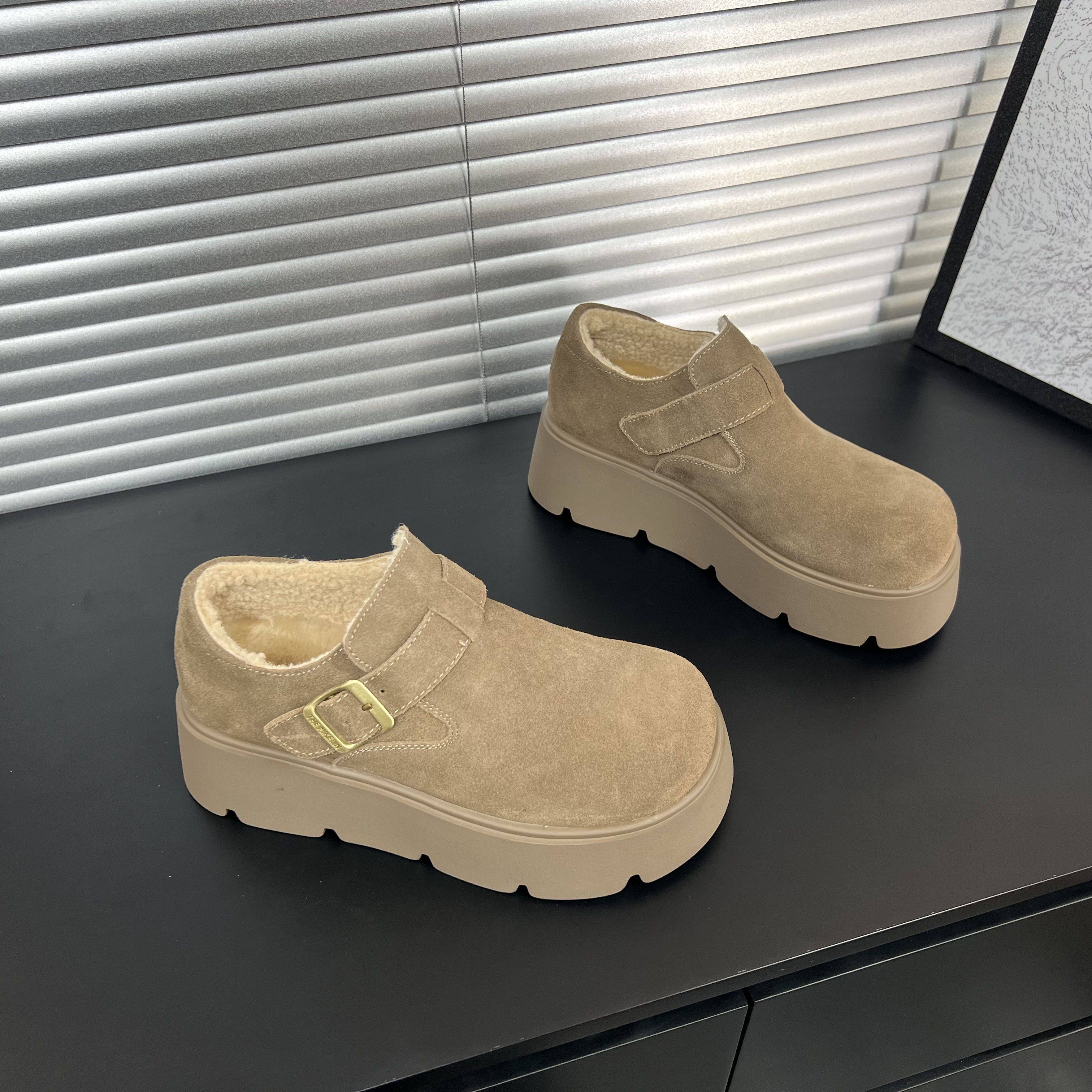 真皮厚底小个子6cm增高勃肯鞋女2025冬新款轻便松糕鞋百搭懒人鞋,女鞋,勃肯鞋/软木鞋,淘宝优惠券,粉丝福利购,淘宝优惠卷