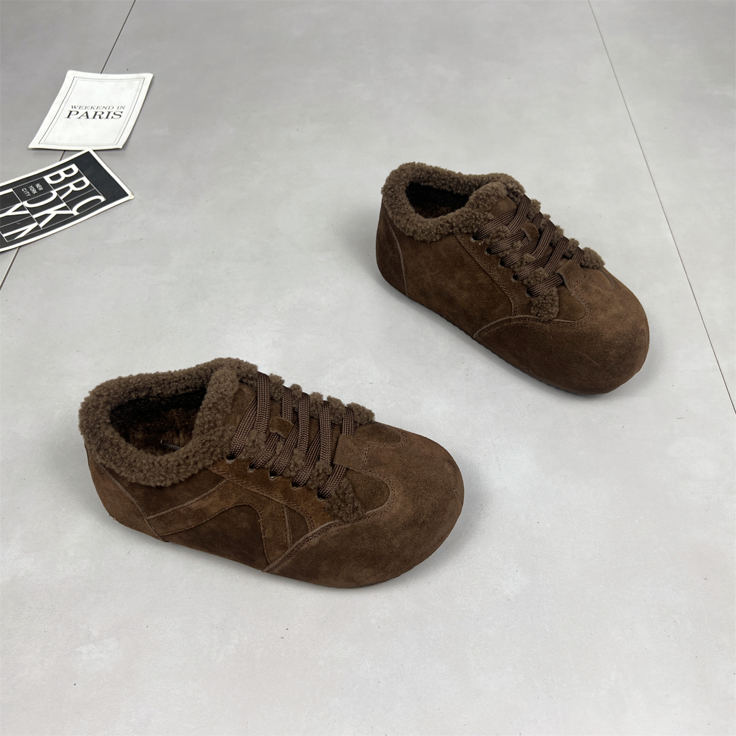 内增高厚底加绒勃肯鞋雪地靴女