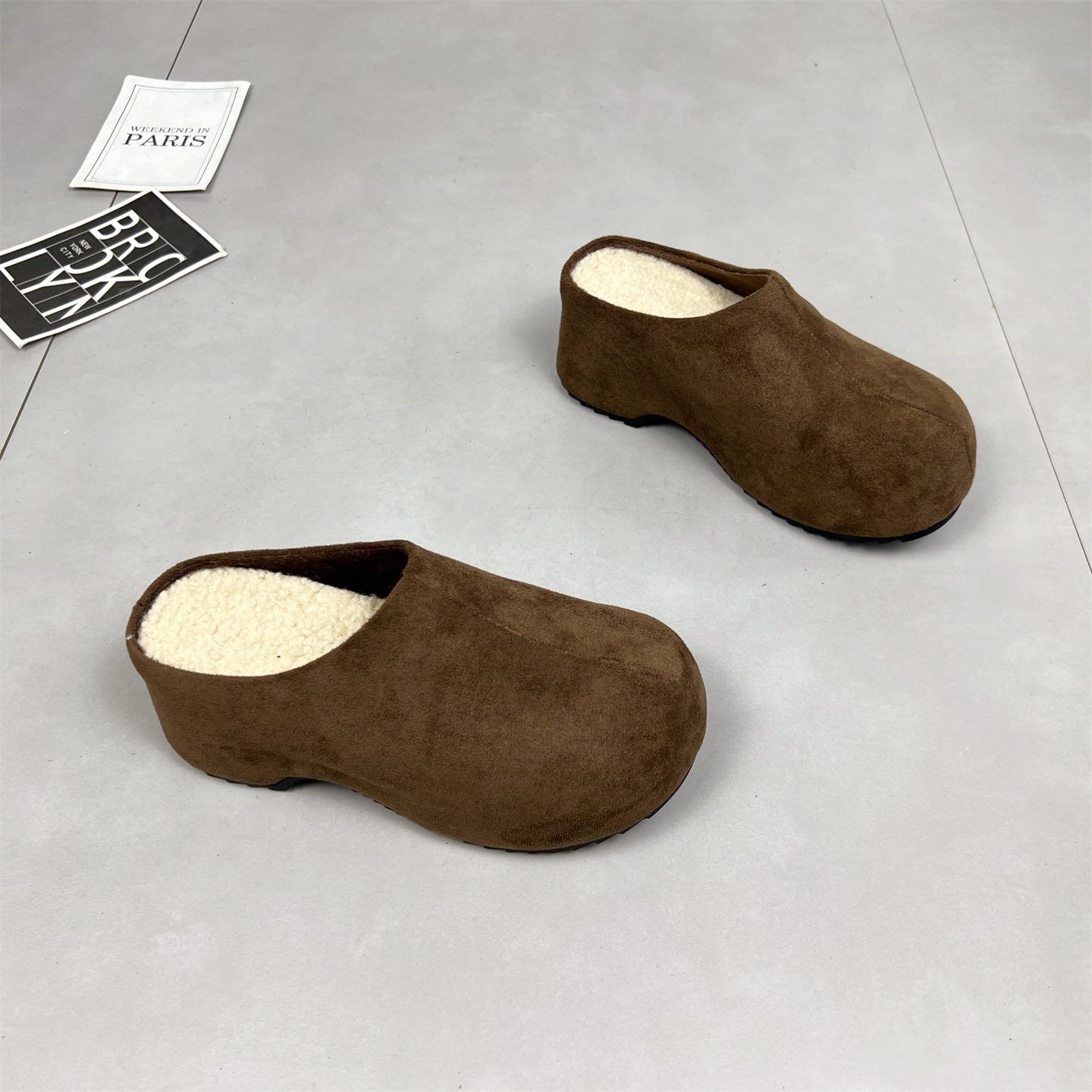 真皮松糕厚底包头厚6.5cm底拖鞋