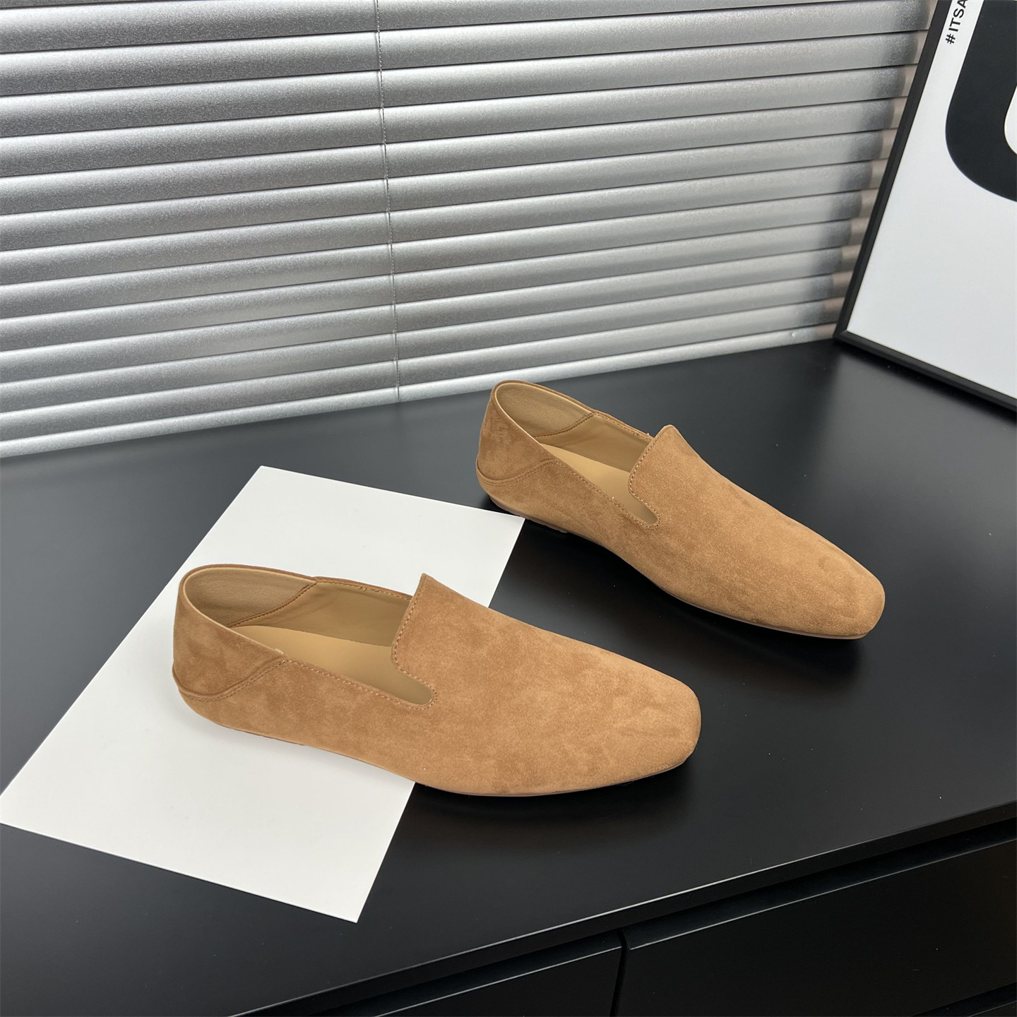 极简风反绒皮乐福鞋女2026春款新款韩版平底懒人一脚蹬舒适休闲鞋,女鞋,勃肯鞋/软木鞋,淘宝优惠券,粉丝福利购,淘宝优惠卷