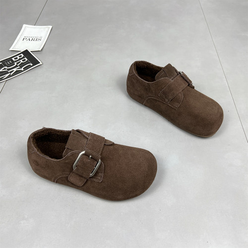 真皮加绒勃肯鞋女2025年冬新款