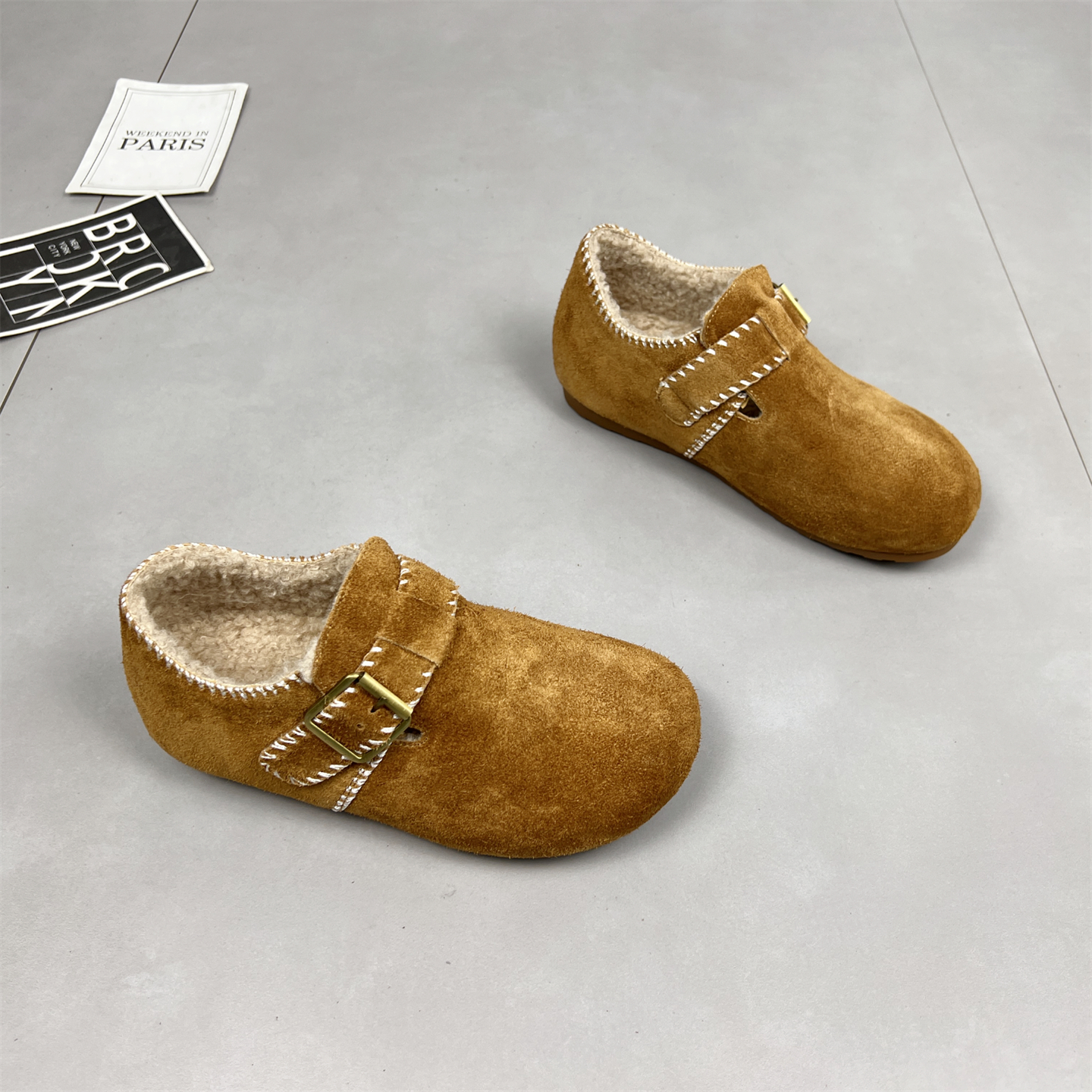 真皮内增高勃肯鞋女2025冬季