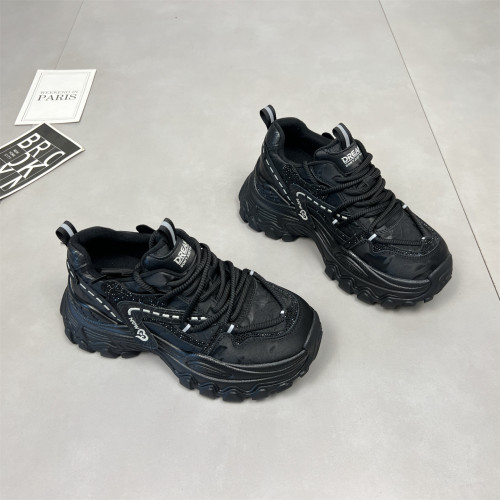 真皮老爹鞋女小个子7cm增高