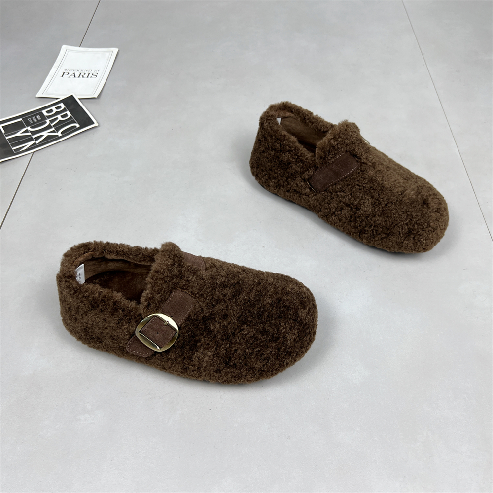 羊羔毛内增高勃肯鞋女保暖棉鞋