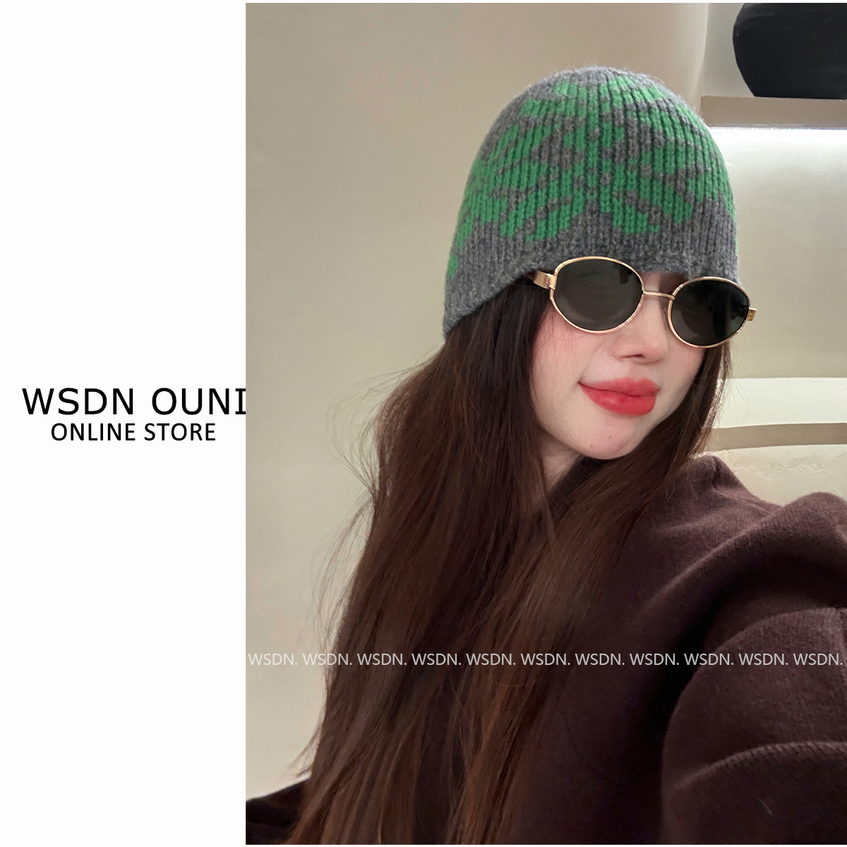 【100澳洲羊毛费尔岛】北欧费尔岛风针织帽女秋冬复古提花包头帽