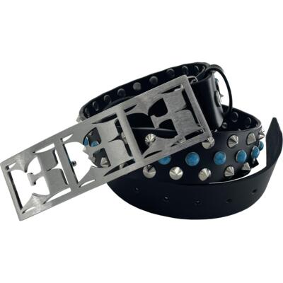 pccvision绿松石真皮合金腰带