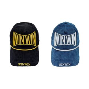 winwin灯芯绒刺绣双色魔术贴可调节弯檐帽 3MAN0N PCCVISION