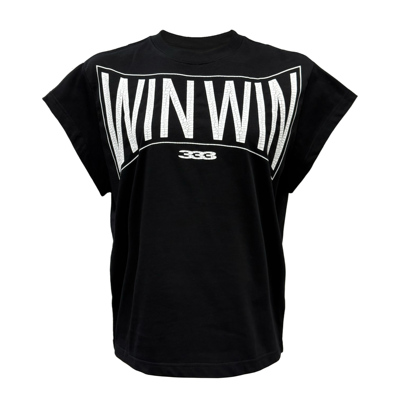 [PCCVISION] 3MAN0N winwin双色爆裂印花圆领短袖宽松t恤