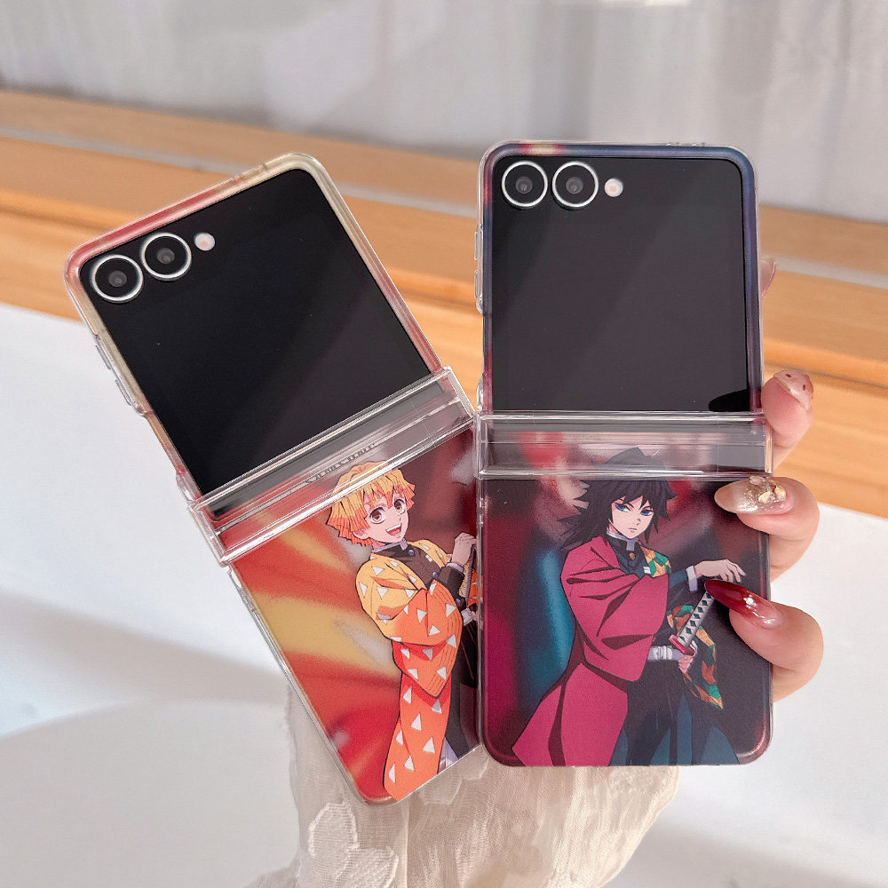 富岗义勇适用于三星Zflip7/Zflip6折叠手机壳Samsung Zflip5我妻善逸Zflip7FE日本动漫Z flip7透明硬壳