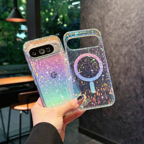 彩镀炫彩适用于谷歌Pixel 11proXL磁吸手机壳Pixel9proXL新款10A/9A钻石亮面GooglePixel9pro保护壳10pro奢华