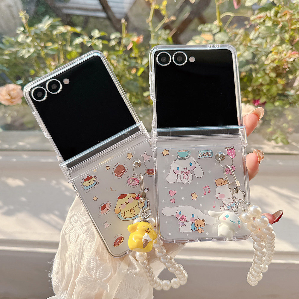 大耳狗适用于三星Z Flip8/Z Flip7折叠手机壳Samsung Zflip6布丁狗Z flip7 FE可爱卡通Z flip5透明硬壳