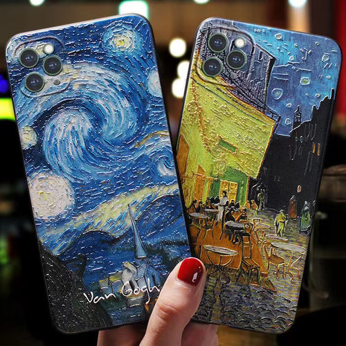 梵高油画适用于苹果17/16/15/14/13/12手机壳iPhone17promax/16pro/13promax/12pro/16E星空14plus向日葵air